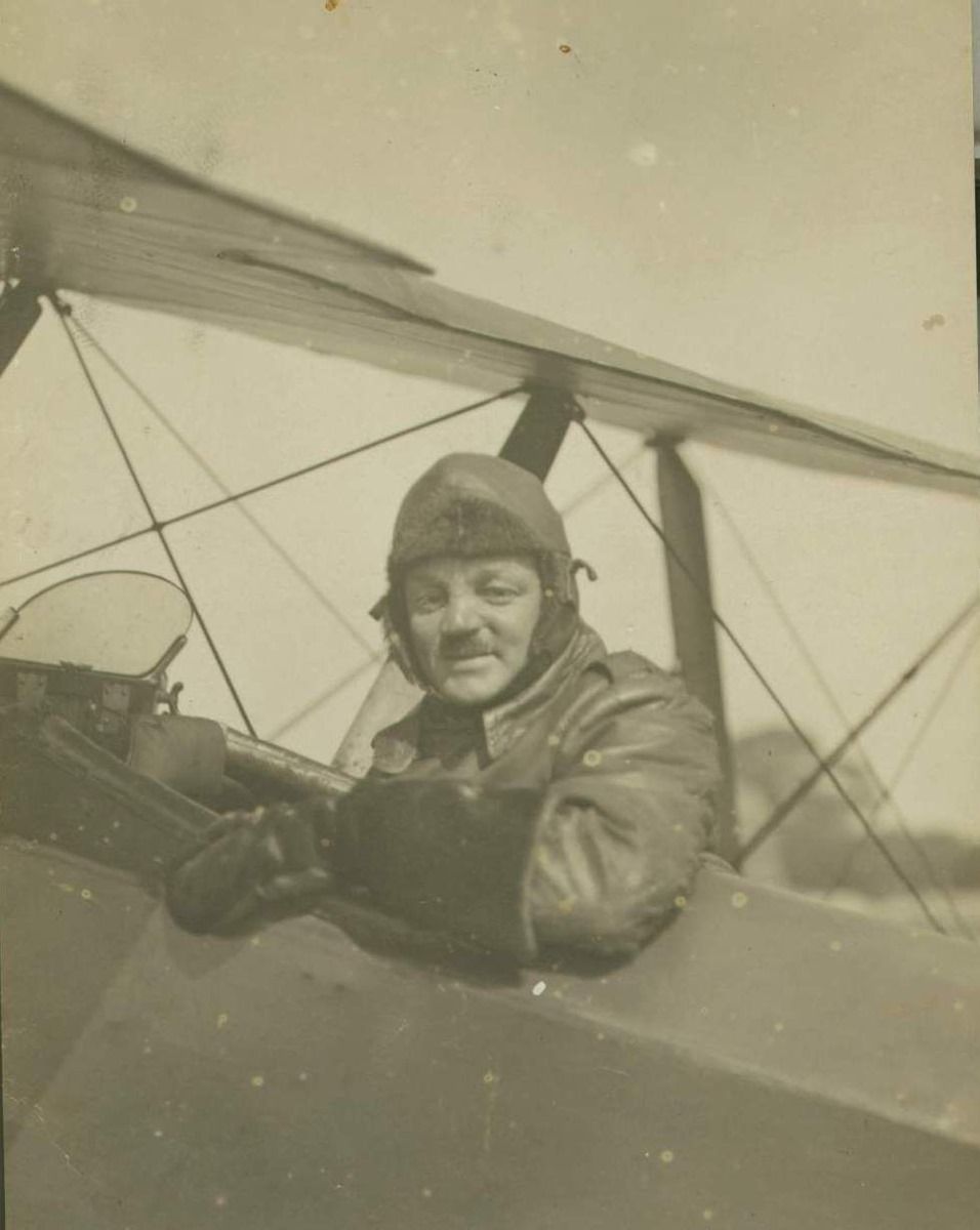 Captain Collett in a Sopwith Pup in 1917.